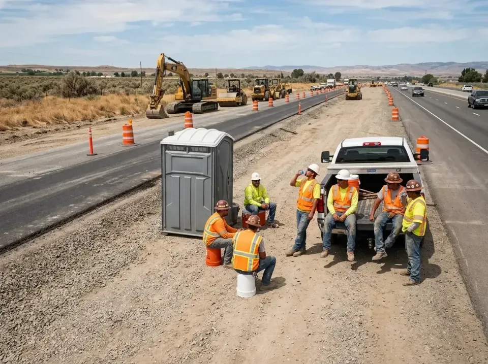 highway-road-construction-crew-007 — frequently asked questions, Porta Potty and Restroom Rentals in Glasgow, MT